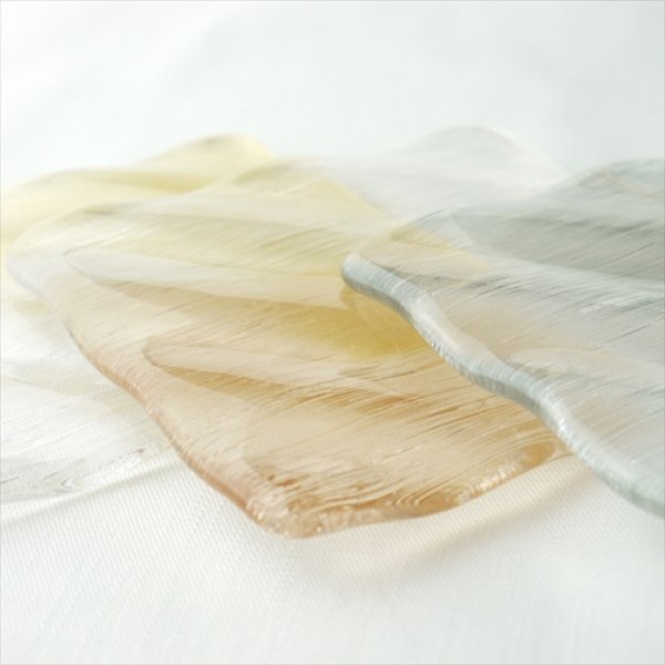 画像15: 富山ガラス/吉田薫/綾波小皿/イエロー/12.5x12.5 (15)