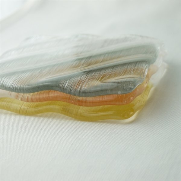 画像17: 富山ガラス/吉田薫/綾波小皿/イエロー/12.5x12.5 (17)