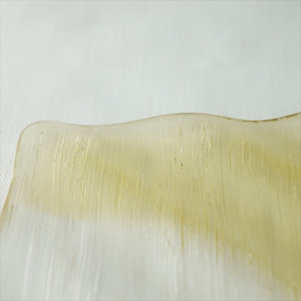 画像10: 富山ガラス/吉田薫/綾波小皿/イエロー/12.5x12.5 (10)