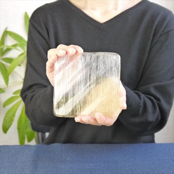 画像18: 富山ガラス/吉田薫/綾波小皿/イエロー/12.5x12.5 (18)