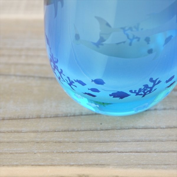 画像8: DOLIS/ショットブラスト/酒器（青）/イルカ/Φ7 X H8.3cm (8)