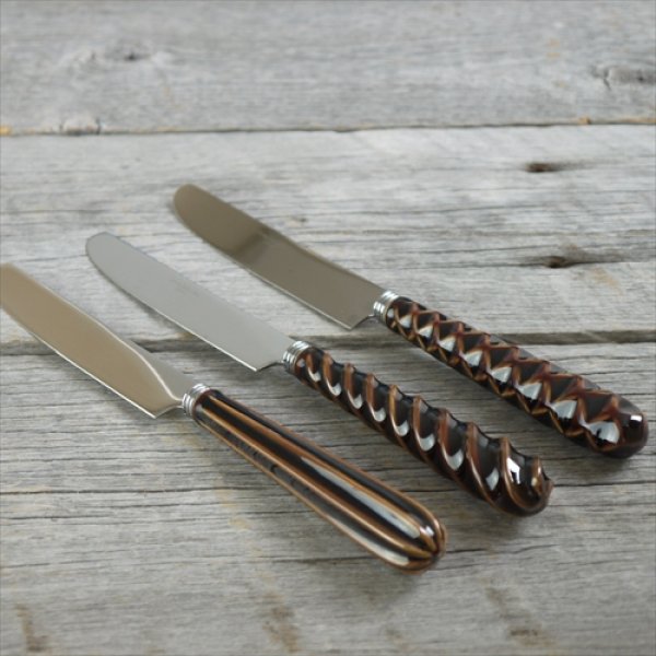 画像7: 有田焼/フラッグス/文翔窯/ディナーナイフ/しましま/21cm (7)