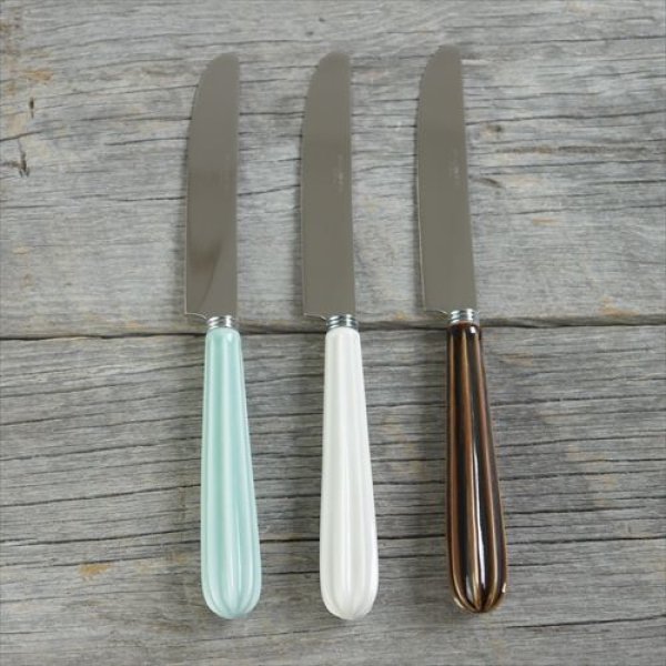 画像2: 有田焼/フラッグス/文翔窯/ディナーナイフ/しましま/21cm (2)