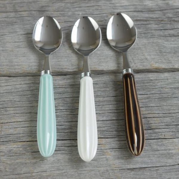 画像2: 有田焼/フラッグス/文翔窯/フルーツスプーン/しましま/16cm (2)