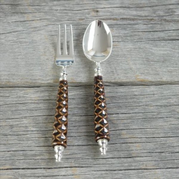 画像8: 有田焼/フラッグス/文翔窯/ティーフォーク/かくかく/12.5cm (8)