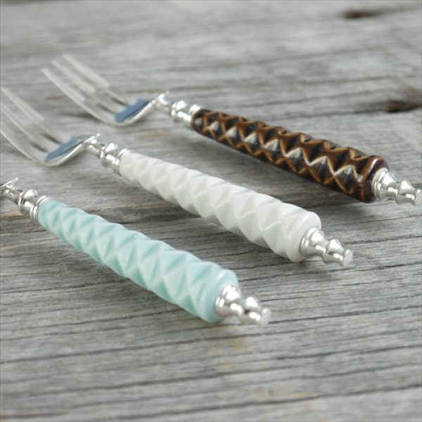 画像3: 有田焼/フラッグス/文翔窯/ティーフォーク/かくかく/12.5cm (3)