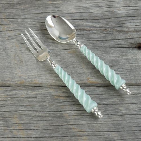 画像8: 有田焼/フラッグス/文翔窯/ティーフォーク/ねじねじ/12.5cm (8)