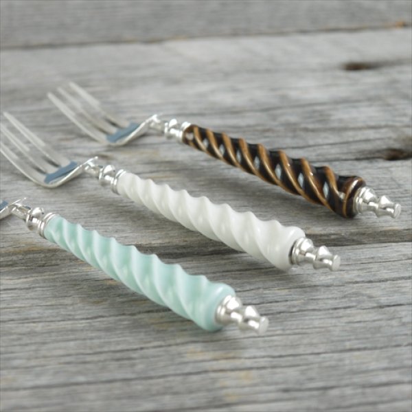 画像3: 有田焼/フラッグス/文翔窯/ティーフォーク/ねじねじ/12.5cm (3)