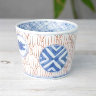 有田焼/渓山窯/ARKZ-023053005/染付地紋撫子スープカップ/Φ10 X H6.8