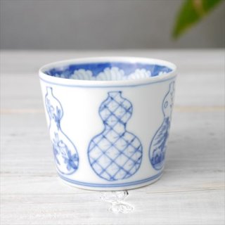 渓山窯 染付地文撫子 スープカップ2客 キッチン・食器