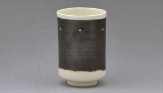 京焼・清水焼/HiBiKi/中村譲司G-studio/黒柿釉/盃/Φ9.5×H4