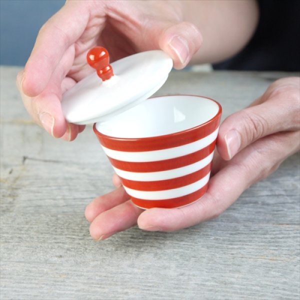 画像6: 波佐見焼/丹心窯/アミューズカップ/赤ボーダー/Φ6.7 X H7 (6)