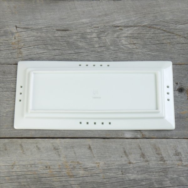 画像8: 波佐見焼/丹心窯/水晶ヒルハウス　長角プレート/黒・グレー/30 X 14 X H2.5 (8)