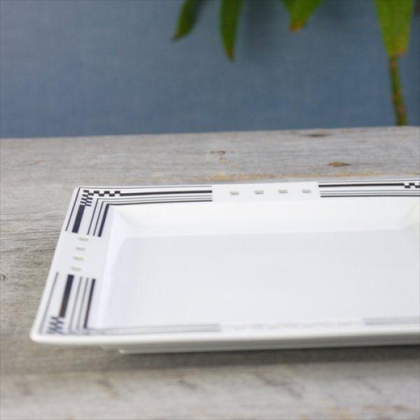 画像3: 波佐見焼/丹心窯/水晶ヒルハウス　スクエアプレートＭ/黒・グレー/20 X 20 X H2.2 (3)