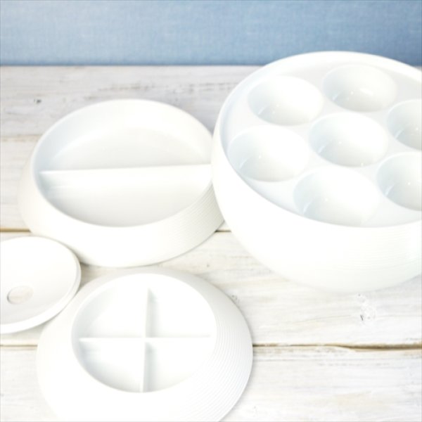 画像5: 有田焼/李荘窯/珠型五段重/白磁千段/Φ26 X H24.5cm (5)