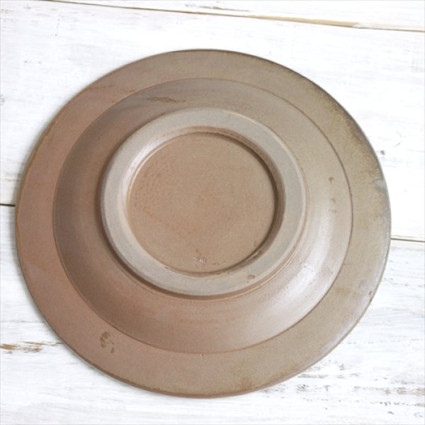 画像5: 小石原焼/やまさん柳瀬窯/リム付平皿/刷毛目/Φ23 X H2.7cm (5)