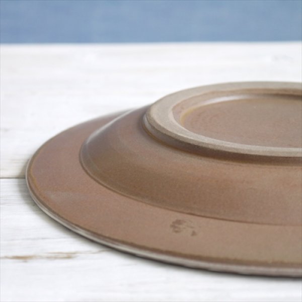 画像7: 小石原焼/やまさん柳瀬窯/リム付平皿/刷毛目/Φ23 X H2.7cm (7)