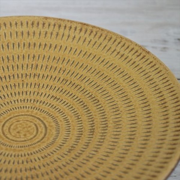 画像4: 小石原焼/やまさん柳瀬窯/飛鉋・導化釉/七寸/Φ21 X H3.8cm (4)