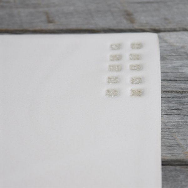 画像4: 信楽焼/むかで窯/鳥嶋一義/陶板（大） D1/白/25×25 (4)