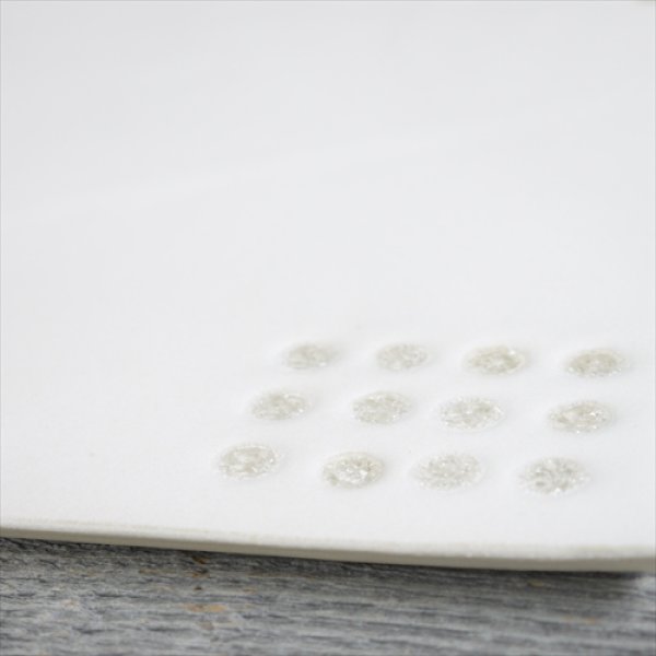 画像5: 信楽焼/むかで窯/鳥嶋一義/陶板（大） D1/白/25×25 (5)