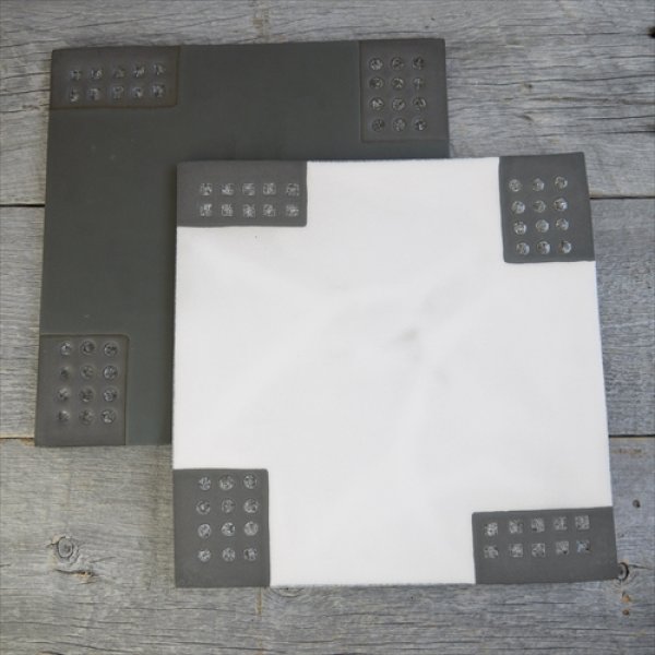 画像10: 信楽焼/むかで窯/鳥嶋一義/新陶板 H1/黒/25×25 (10)