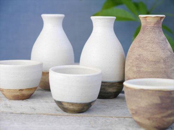 画像9: 益子焼/根古屋製陶/徳利/白×黒/Φ7 X H11 (9)