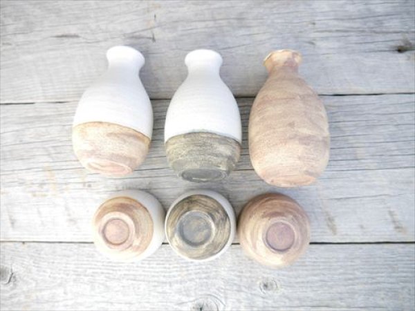 画像10: 益子焼/根古屋製陶/徳利/白×黒/Φ7 X H11 (10)