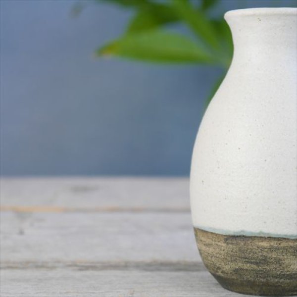 画像3: 益子焼/根古屋製陶/徳利/白×黒/Φ7 X H11 (3)