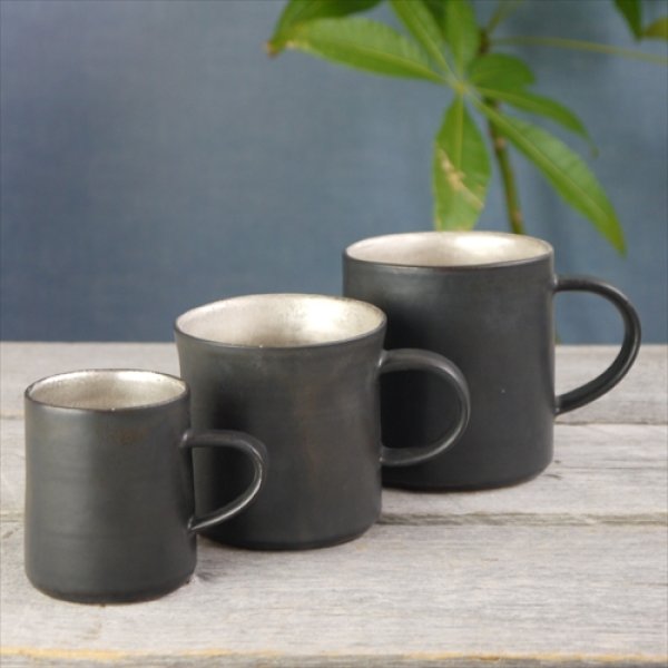 画像16: うつわ工房 千の森/プラチナ銀彩 マグ S/Φ6 X H7【2色】 (16)