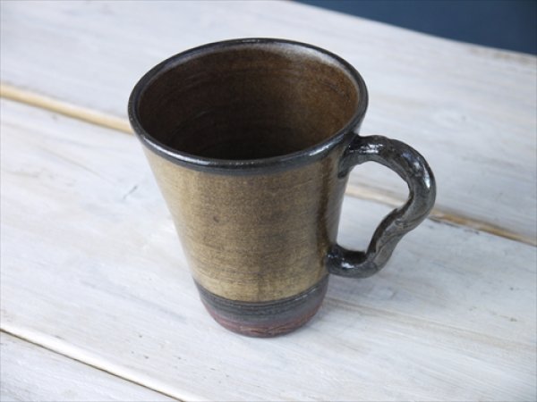 画像2: 陶房かんな/Driftwood Style Handle Mug（大）/ヴィンテージ/Φ9 X H10.5 (2)