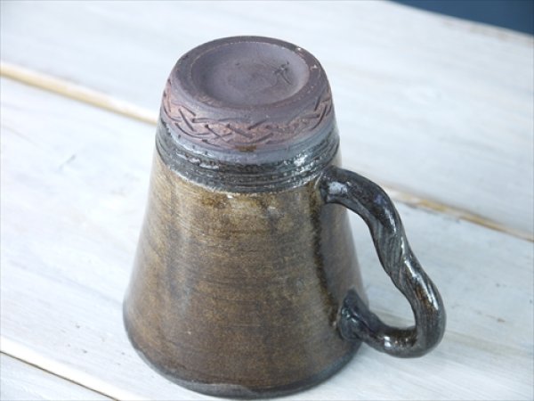 画像6: 陶房かんな/Driftwood Style Handle Mug（大）/ヴィンテージ/Φ9 X H10.5 (6)