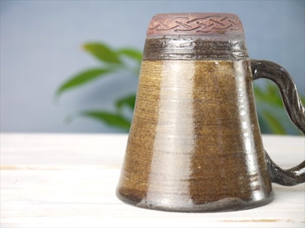 画像7: 陶房かんな/Driftwood Style Handle Mug（大）/ヴィンテージ/Φ9 X H10.5 (7)