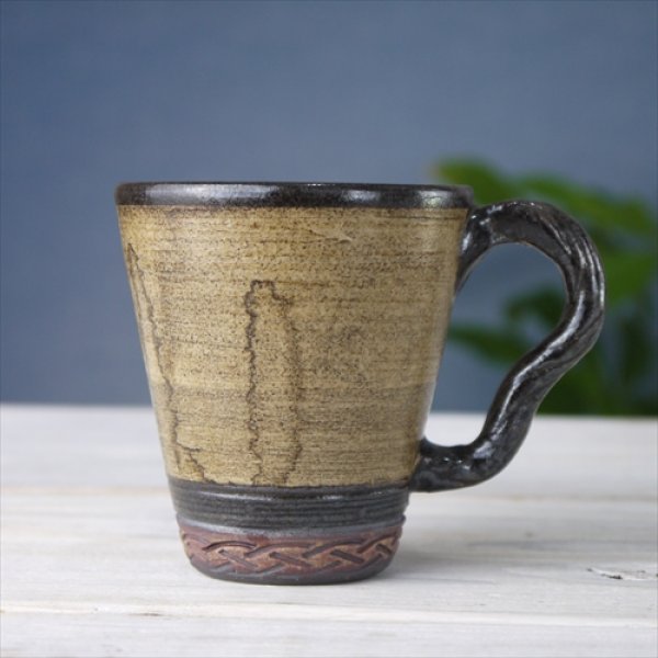 画像1: 陶房かんな/Driftwood Style Handle Mug（小）/ヴィンテージ/Φ8 X H8.8 (1)