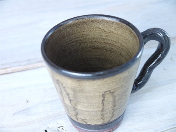 画像2: 陶房かんな/Driftwood Style Handle Mug（小）/ヴィンテージ/Φ8 X H8.8 (2)