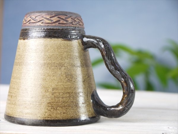 画像6: 陶房かんな/Driftwood Style Handle Mug（小）/ヴィンテージ/Φ8 X H8.8 (6)