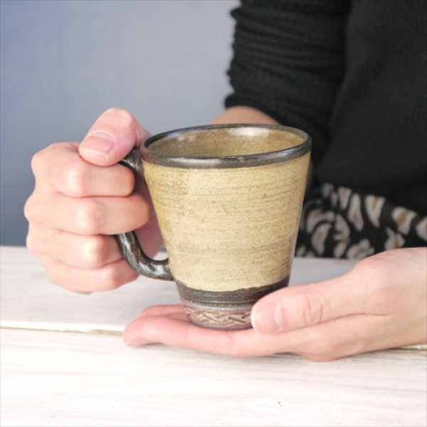 画像7: 陶房かんな/Driftwood Style Handle Mug（小）/ヴィンテージ/Φ8 X H8.8 (7)