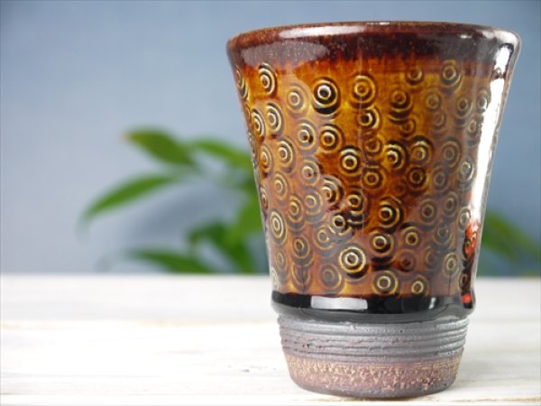 画像3: 陶房かんな/ビアタンブラー/アメ/Φ9 X H10.5 (3)