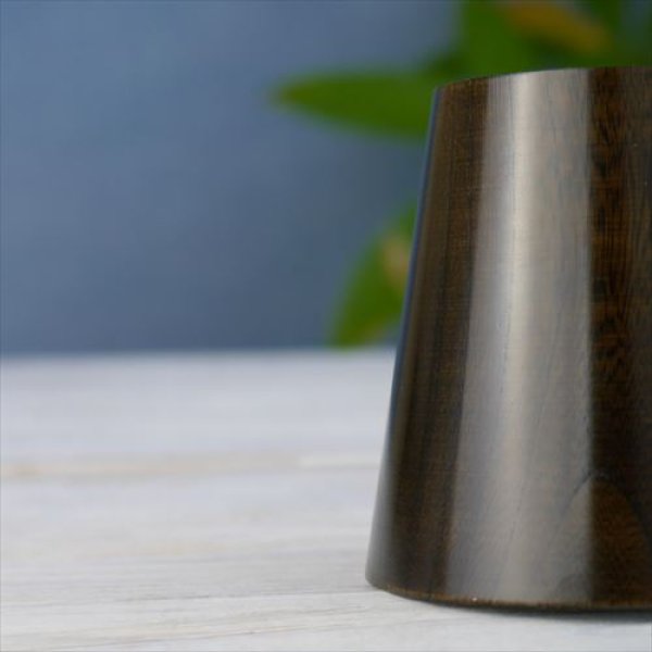 画像7: 山中漆器/我戸幹男商店/うすびきカップM/黒拭漆/Φ8 X 7.8 (7)