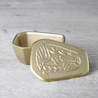 香炉/香器『高岡銅器【藤耳波千鳥獅子蓋香炉】銅製/正晴作』竹中