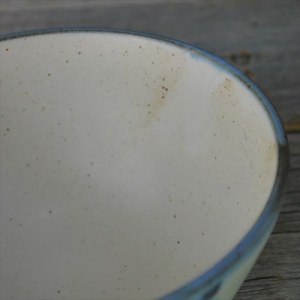 画像4: 美濃焼/伸光窯/ローズマリー/ボウル/ブルー白マット/Φ16X8 (4)