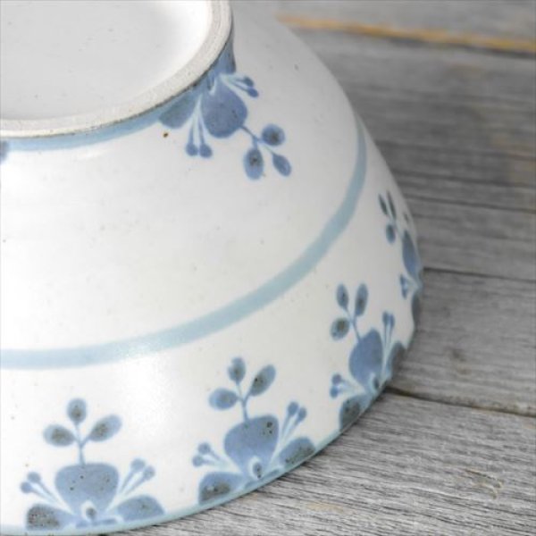 画像6: 美濃焼/伸光窯/ローズマリー/ボウル/ブルー白マット/Φ16X8 (6)