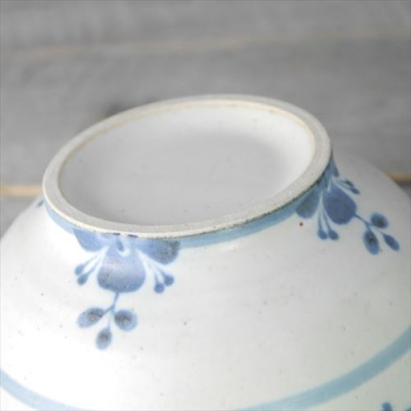 画像8: 美濃焼/伸光窯/ローズマリー/ボウル/ブルー白マット/Φ16X8 (8)