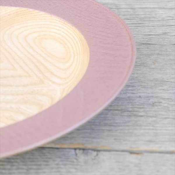 画像2: 山中漆器/浅田漆器工芸/うつろい/うつろいウッドプレート/シルキーピンク/Φ24 X H3.5 (2)
