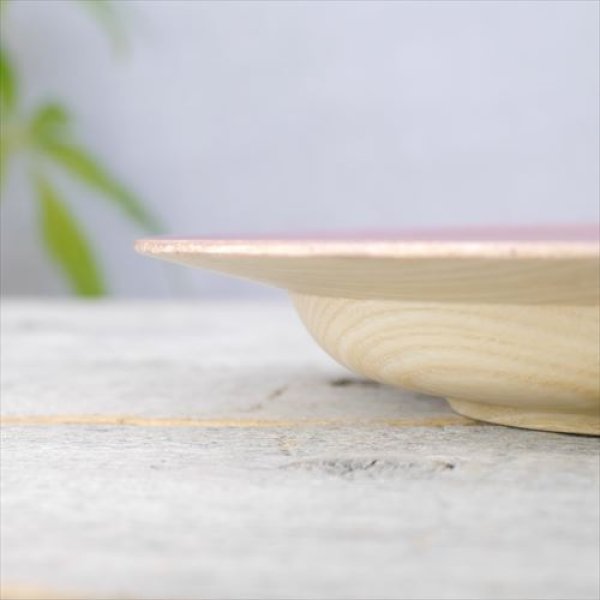 画像3: 山中漆器/浅田漆器工芸/うつろい/うつろいウッドプレート/シルキーピンク/Φ24 X H3.5 (3)