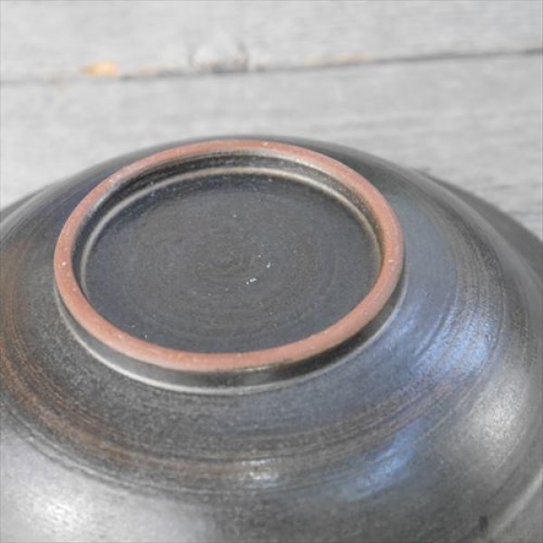 画像8: 大分・別府/器舎扇歩/リム皿（中）/黒+白/Φ15.5ｘ4 (8)