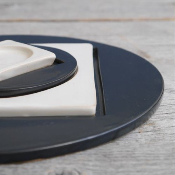 画像2: 二本松萬古焼/井上窯/IRIKOセット丸/黒〜白/ (2)