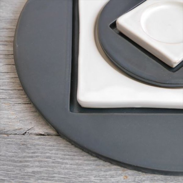 画像3: 二本松萬古焼/井上窯/IRIKOセット丸/黒〜白/ (3)