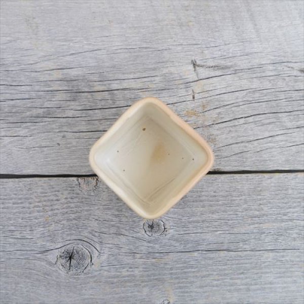 画像13: 二本松萬古焼/井上窯/IRIKOカップ　角 M/黒 / 白/6X6 X H5 (13)