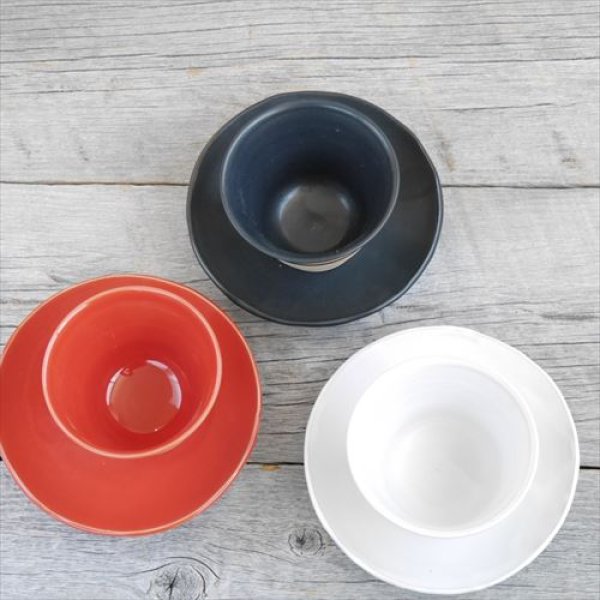 画像11: 二本松萬古焼/井上窯/カップ＆ソーサー/黒/Φ8.3 X H6、φ12.5 X H2.4 (11)