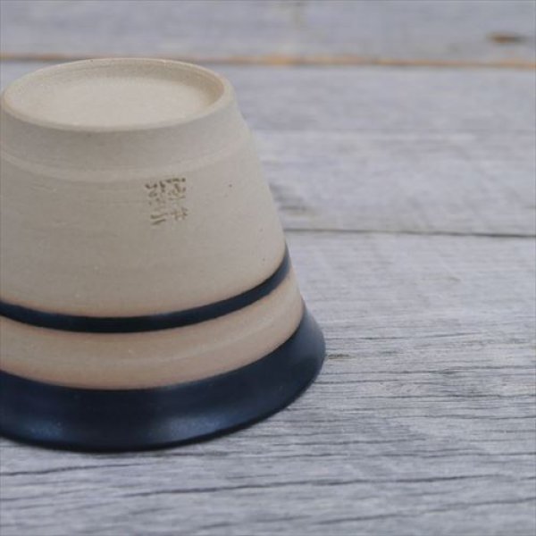 画像7: 二本松萬古焼/井上窯/カップ＆ソーサー/黒/Φ8.3 X H6、φ12.5 X H2.4 (7)